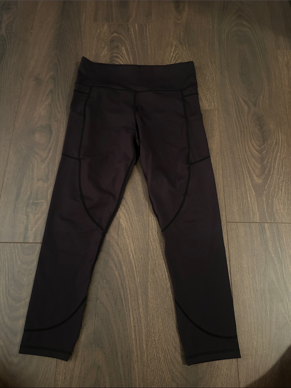 ZYIA Black High-Rise Performance Leggings with Side Pockets